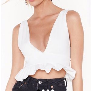 Nasty Gal Deep Down Plunging Tank